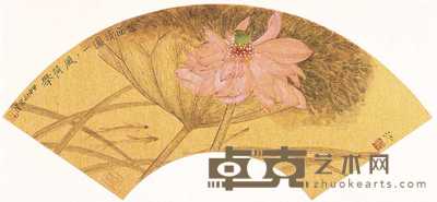 江宏伟 甲申（2004年）作 水面清园 镜心 46×15.5cm